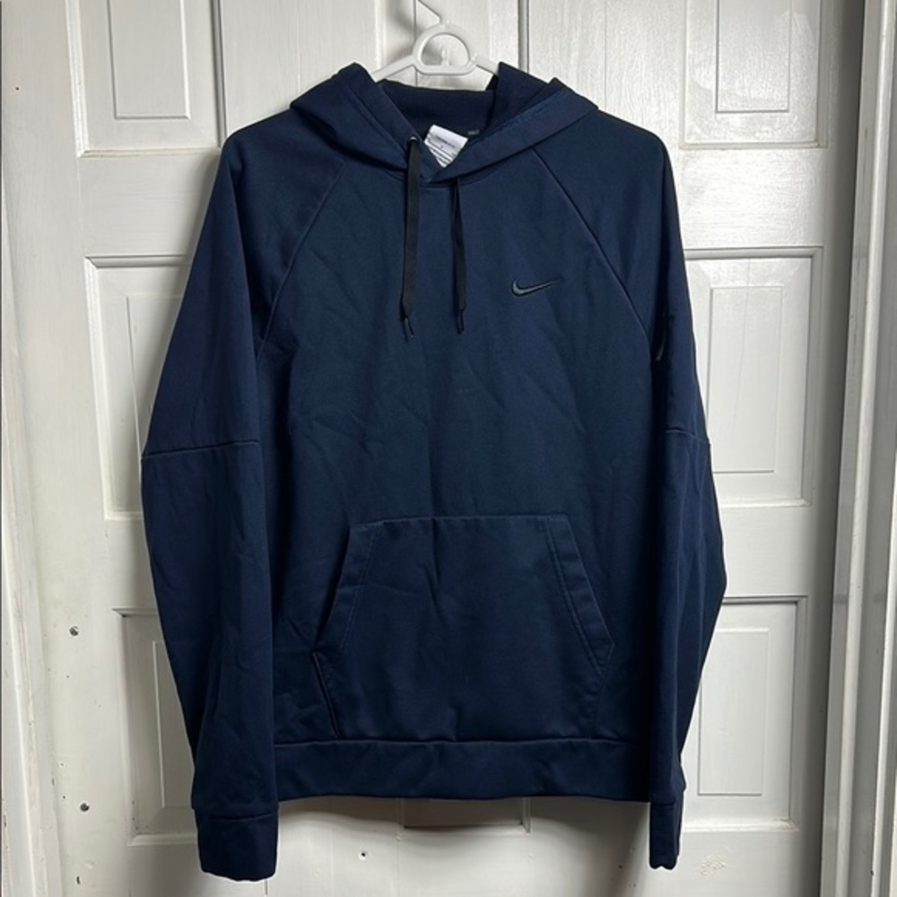 Nike Therma FIt Pull Over Hoodie Navy Blue Size Small